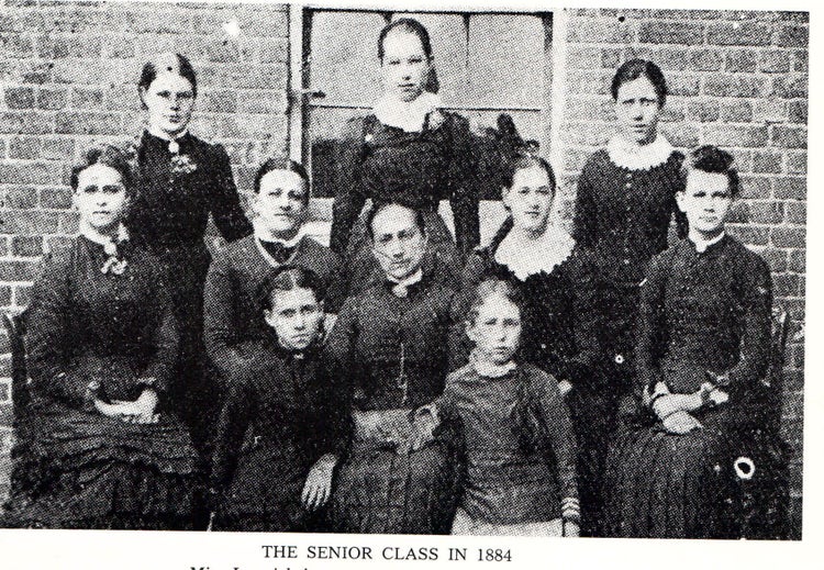 Maitland Girls' High School class in 1884