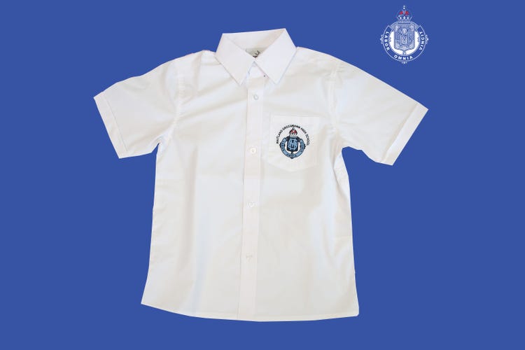 Junior Boys White Button Front Shirt